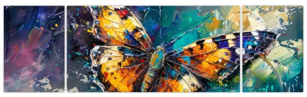 Obraz - Motyl, obraz olejny (170x50 cm)