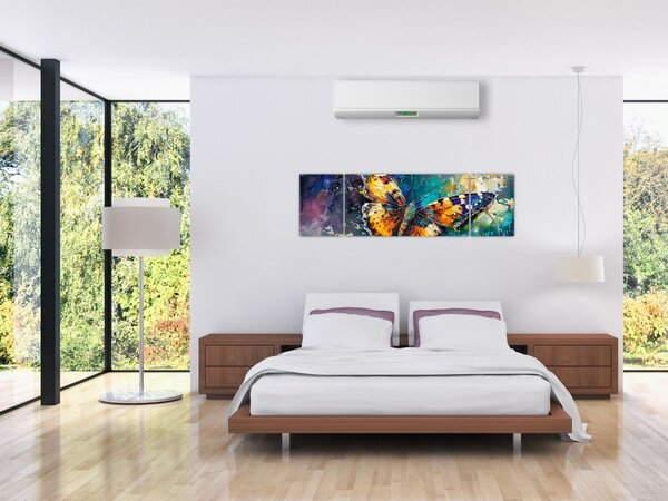 Obraz - Motyl, obraz olejny (170x50 cm)