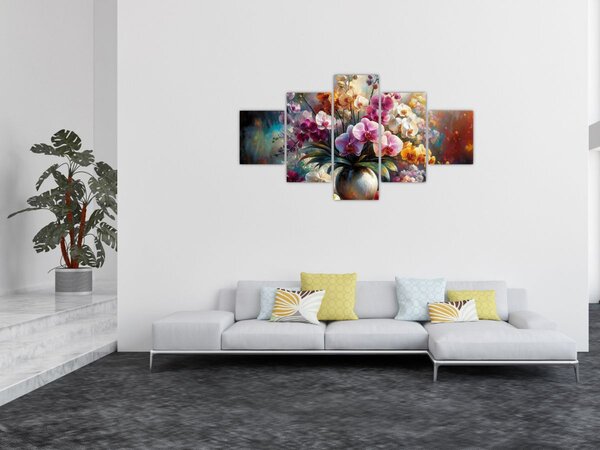 Obraz - Wazon z kwiatami II. (125x70 cm)