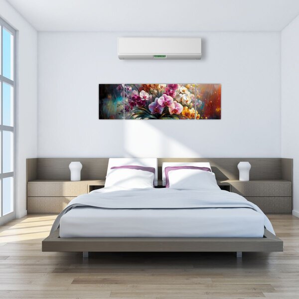 Obraz - Wazon z kwiatami II. (170x50 cm)