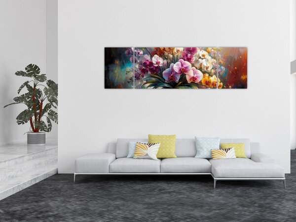 Obraz - Wazon z kwiatami II. (170x50 cm)