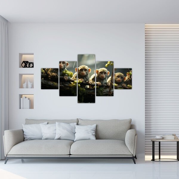Obraz - Małpy (125x70 cm)