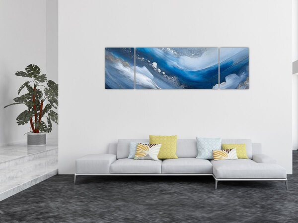 Obraz - Abstrakcja oceanu (170x50 cm)