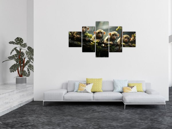 Obraz - Małpy (125x70 cm)