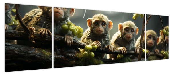 Obraz - Małpy (170x50 cm)