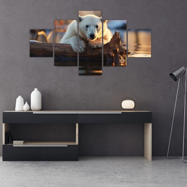 Obraz - Niedźwiedź polarny (125x70 cm)