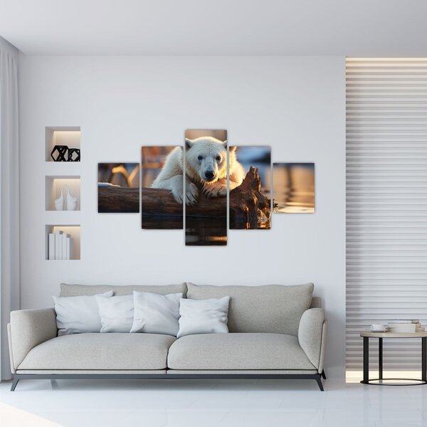 Obraz - Niedźwiedź polarny (125x70 cm)