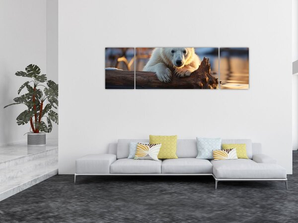 Obraz - Niedźwiedź polarny (170x50 cm)