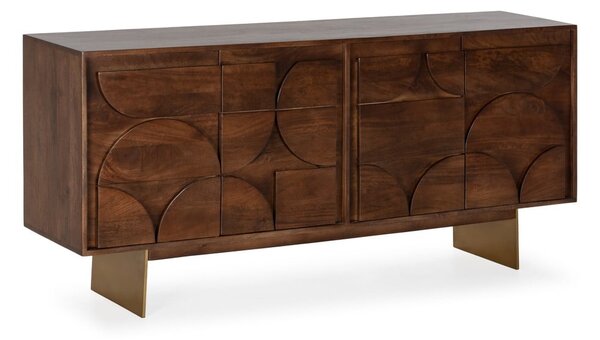 Brązowa komoda z litego drewna mango 165x76x40 cm Trisha – MOME