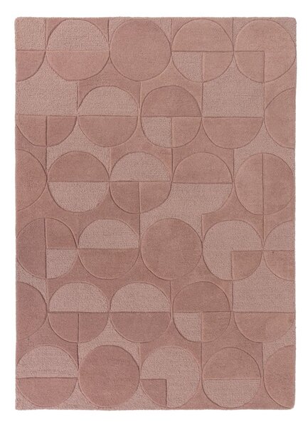 Różowy wełniany dywan Flair Rugs Gigi, 120x170 cm