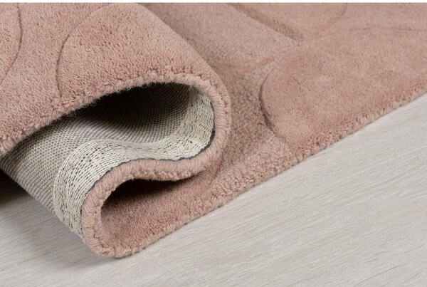 Różowy wełniany dywan Flair Rugs Gigi, 120x170 cm