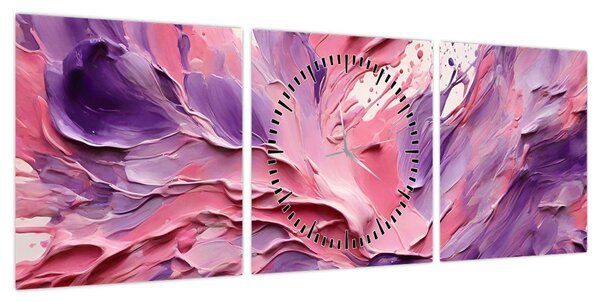 Obraz - Romantyczna abstrakcja (z zegarem) (90x30 cm)