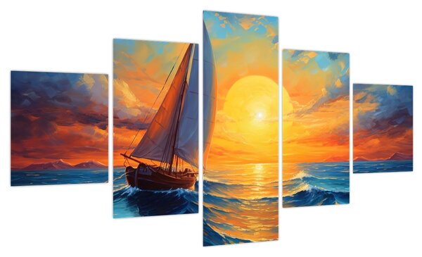 Obraz - Żaglówki (125x70 cm)