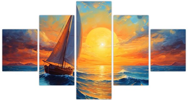 Obraz - Żaglówki (125x70 cm)