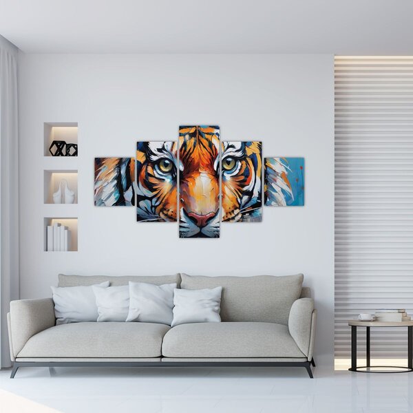 Obraz - Widok tygrysa, obraz (125x70 cm)