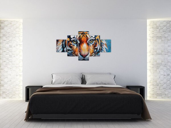 Obraz - Widok tygrysa, obraz (125x70 cm)
