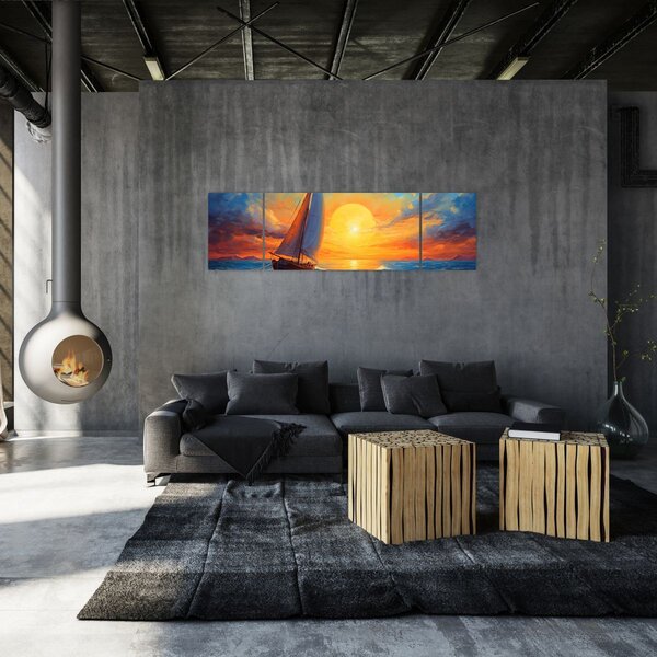 Obraz - Żaglówki (170x50 cm)