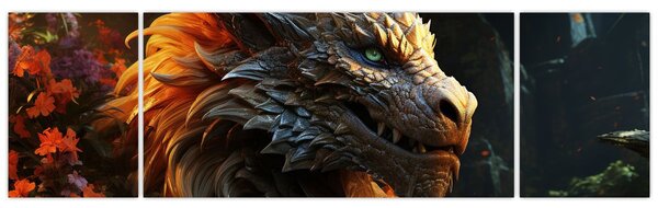 Obraz - Smok (170x50 cm)
