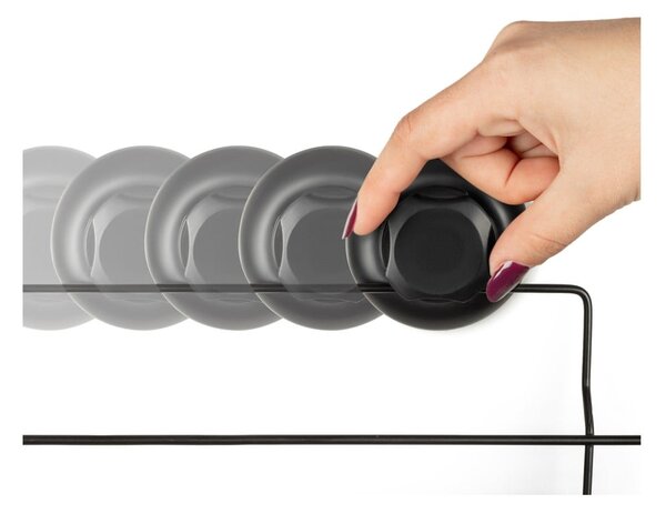 Czarna samoprzylepna półka pod prysznic Compactor Bestlock Black All Purpose Holder, 30x20,5 cm