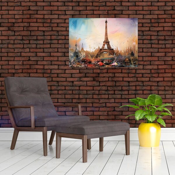 Obraz - Obraz wieży Eiffla (70x50 cm)