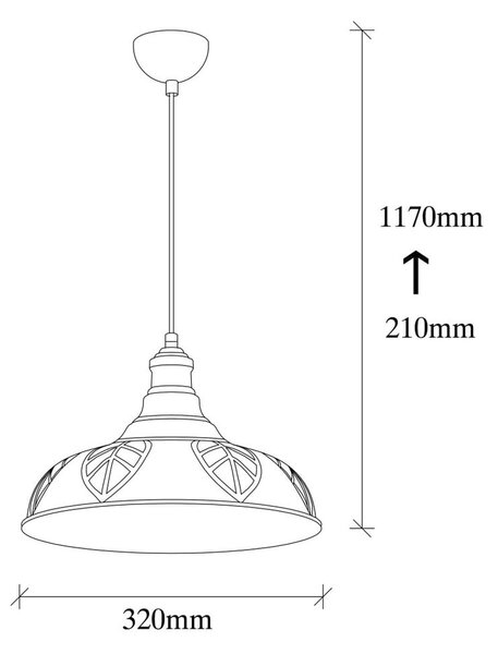 Lampa wisząca w kolorze brązu z metalowym kloszem ø 31 cm Chandelier – Opviq lights