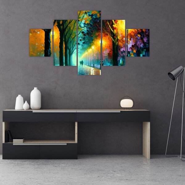 Obraz - Nocny spacer (125x70 cm)