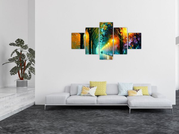 Obraz - Nocny spacer (125x70 cm)