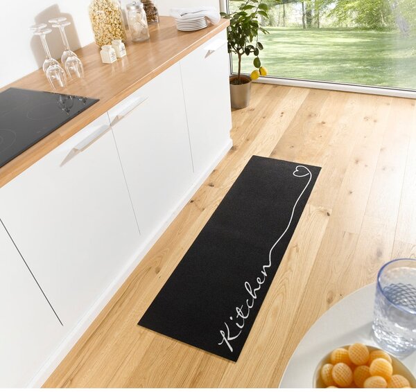 Czarny chodnik Zala Living Kitchen, 50x150 cm