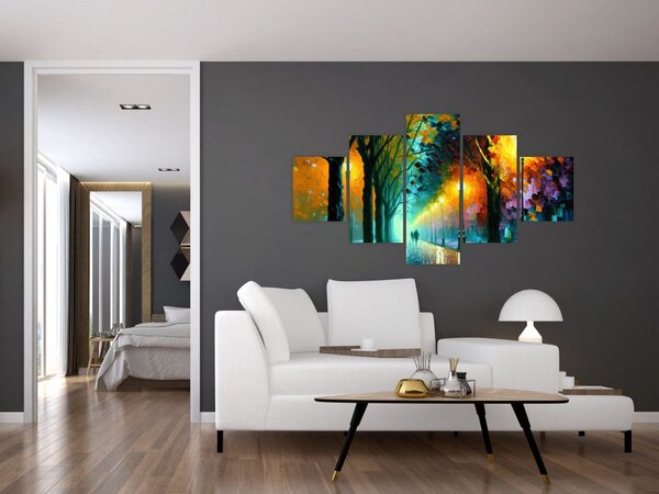 Obraz - Nocny spacer (125x70 cm)