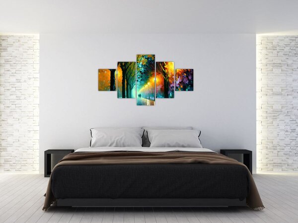 Obraz - Nocny spacer (125x70 cm)