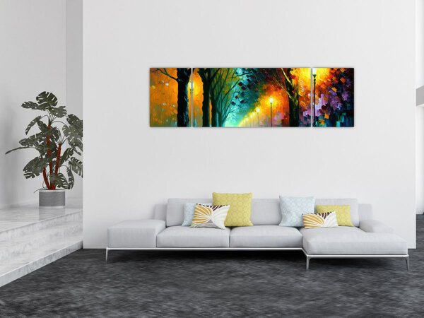 Obraz - Nocny spacer (170x50 cm)