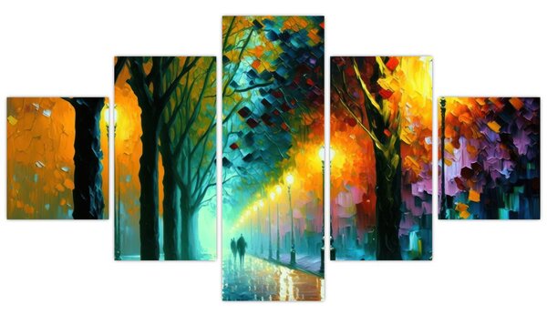 Obraz - Nocny spacer (125x70 cm)