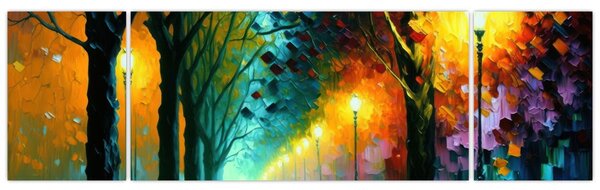 Obraz - Nocny spacer (170x50 cm)