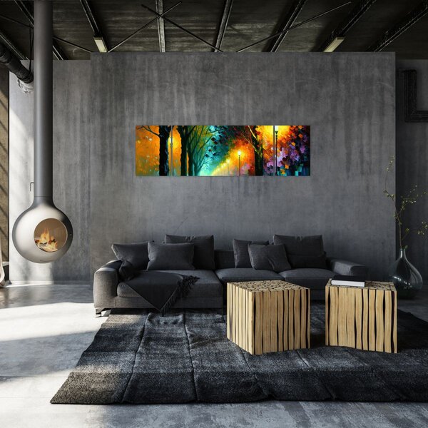Obraz - Nocny spacer (170x50 cm)