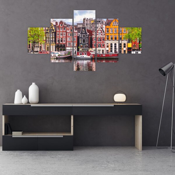 Obraz - Amsterdam, domy tańca (125x70 cm)