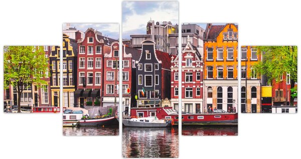 Obraz - Amsterdam, domy tańca (125x70 cm)