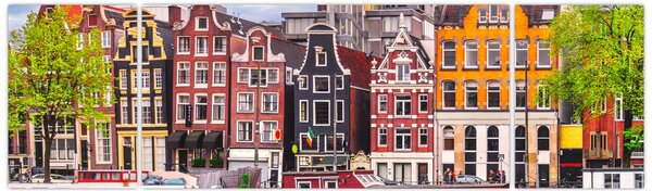 Obraz - Amsterdam, domy tańca (170x50 cm)