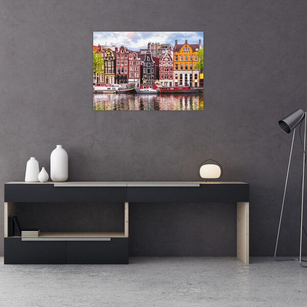 Obraz - Amsterdam, domy tańca (70x50 cm)