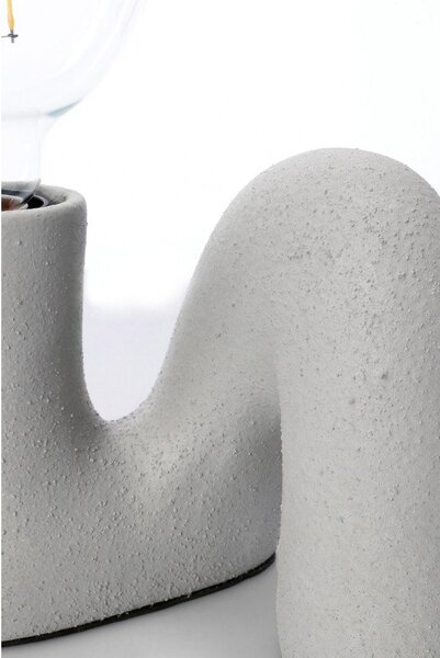 Szara lampa stołowa ceramiczna ze szklanym kloszem (wysokość 12,5 cm) Jael – Yes Everyday