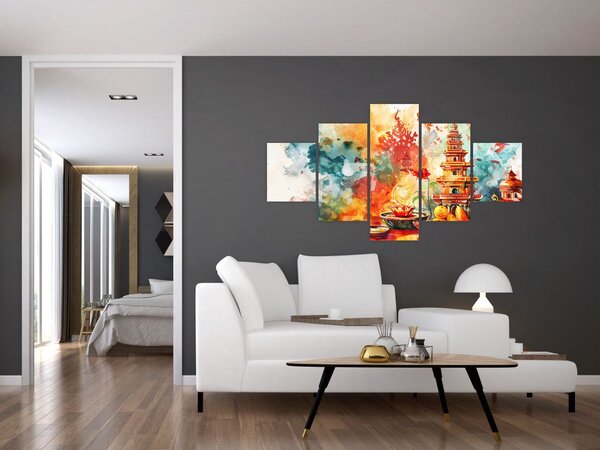 Obraz - Ilustracja akwarelowa (125x70 cm)