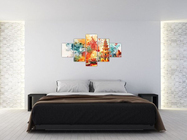 Obraz - Ilustracja akwarelowa (125x70 cm)