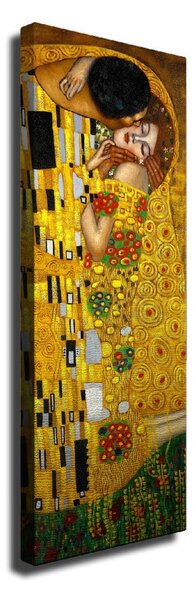 Reprodukcja obrazu na płótnie Gustav Klimt The Kiss, 30x80 cm