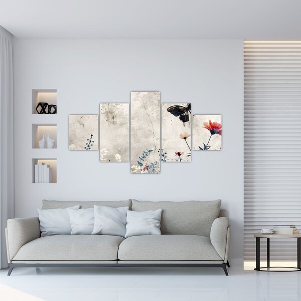 Obraz - Łąka w betonie (125x70 cm)