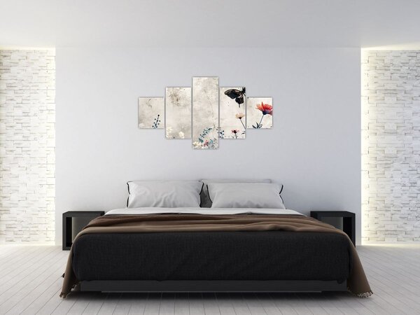 Obraz - Łąka w betonie (125x70 cm)