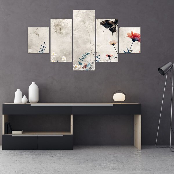 Obraz - Łąka w betonie (125x70 cm)