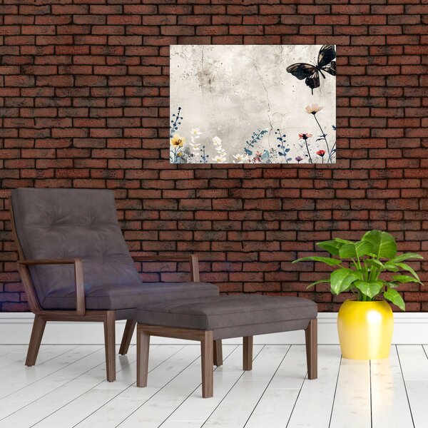 Obraz - Łąka w betonie (70x50 cm)