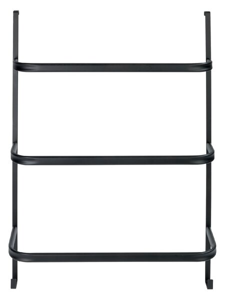 Czarny wieszak na ręczniki Wenko Towel Holder Black, 21x54 cm