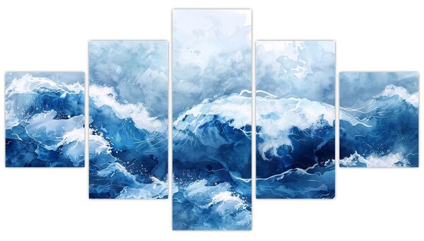 Obraz - Ilustracja przedstawiająca morze (125x70 cm)