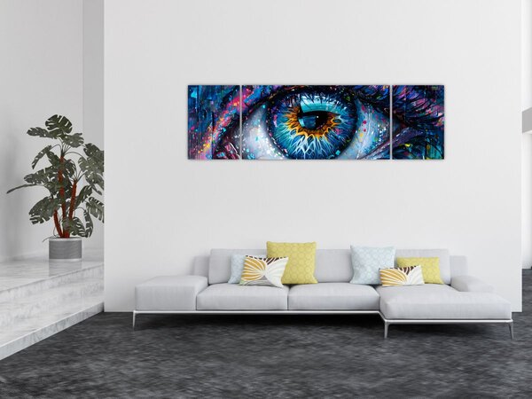 Obraz - Malowanie oczu (170x50 cm)