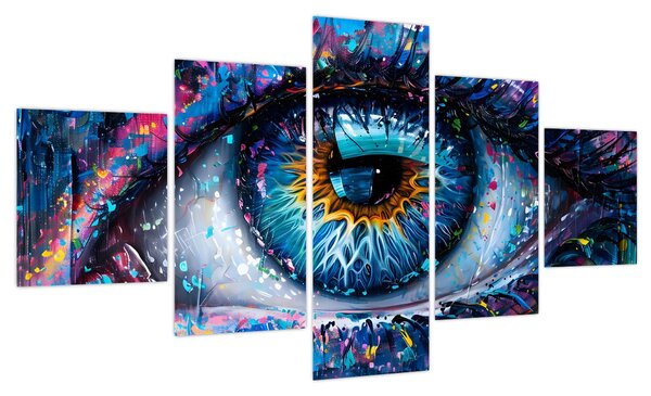 Obraz - Malowanie oczu (125x70 cm)